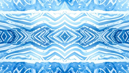 Abstract, symmetrical pattern of light blue and white
