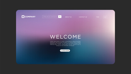 Modern website design with a welcoming message for businesses, a clean UI concept