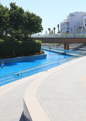 water channel at the resort