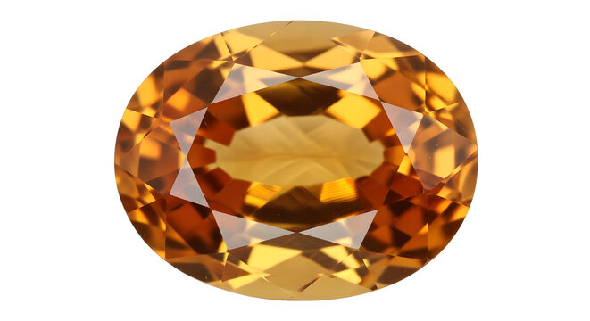Citrine gemstone with golden-orange transparency, polished stone designs