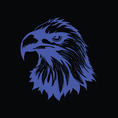 Eagle head vector illustration, American Eagle Vector Illustration Patriotic USA Symbol