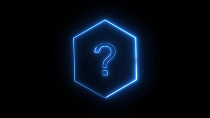 Shiny marble liquid abstract colorful background.Question symbol with glowing neon light. - Powered by Adobe