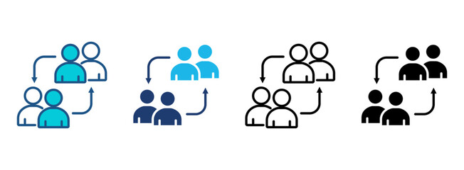 Comparison Group Icon Set With Multiple Styles. Vector Illustration