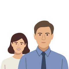 Fototapeta premium Corporate office staff personnel icon flat design isolated vector illustration on white
