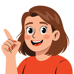 Beautiful young auburn woman smiling gesturing with fingers and pointing isolated