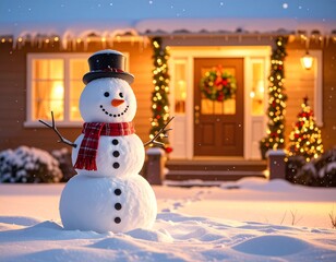 Obraz premium snowman image