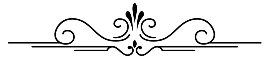 Vintage decorative line. text divider. Line border. Line separator, Border, Vintage divider, Underline element. Vector illustration