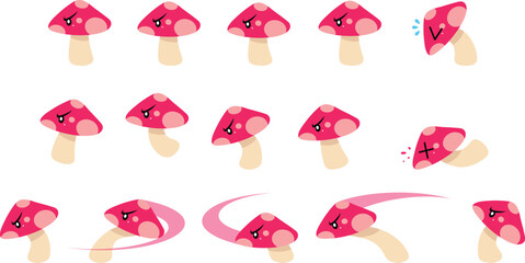 Mushroom Enemy Game Sprite Sheets