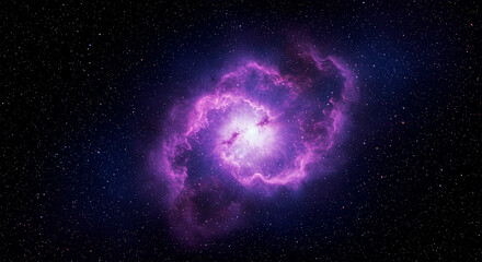 Vibrant cosmic nebula in the vast expanse of space