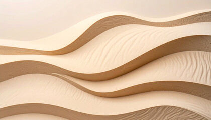 Close-up view of sand dunes with smooth, flowing lines and textures under sunlight.