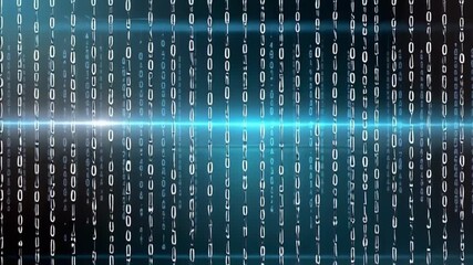 Digital binary code rain background for technology cyber security and data stream 100 - Powered by Adobe