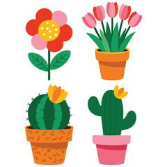 Flowers vector design artwork isolated vector illustration on white background