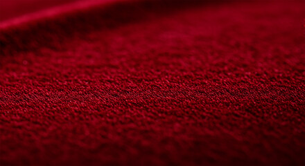 Close-up of a luxurious red velvet fabric