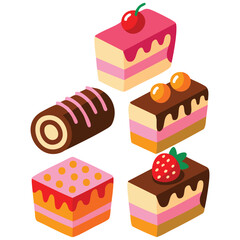Dessert vector collection design isolated vector illustration on white background