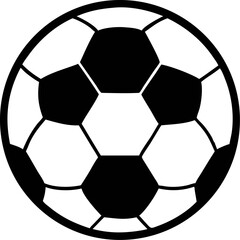 Obraz premium Classic Soccer Ball Illustration with Hexagon Pattern for Sports Enthusiasts and Graphic Design Projects, Ideal for Educational Purposes