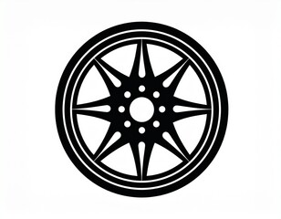 Obraz premium car wheel icon