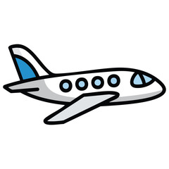 Airplane set icon flying airship isolated vector illustration on white background