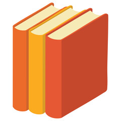Stack of books isolated vector artwork isolated vector illustration on white background