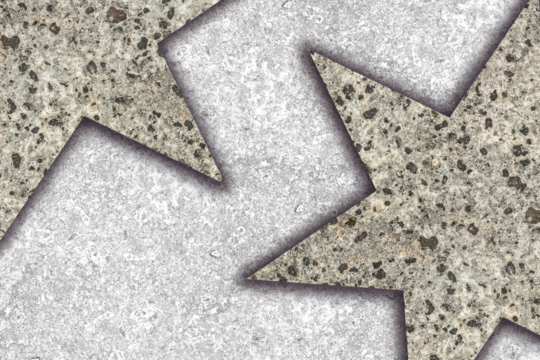 Concrete Surface with Cut Star Shapes and Grunge Texture