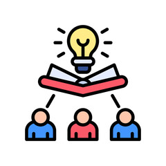 Learning Organization lineal color icon
