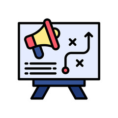 Marketing Strategies lineal color icon