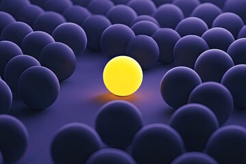 A single luminous sphere amidst many
