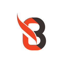 Fototapeta premium Modern abstract letter b logo design isolated on transparent background