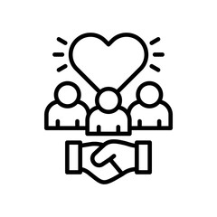 Client Relationships line icon