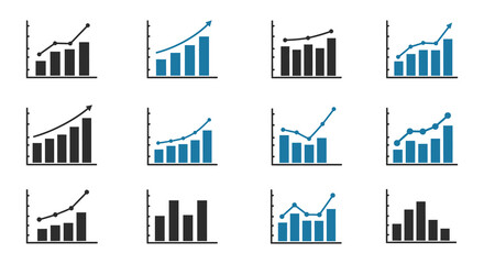 chart trends showing growth patterns across various datasets