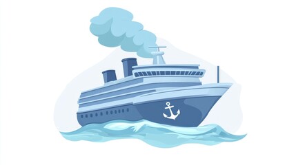 Obraz premium Cruise ship illustration
