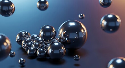 Shiny Metal Balls Cluster.
