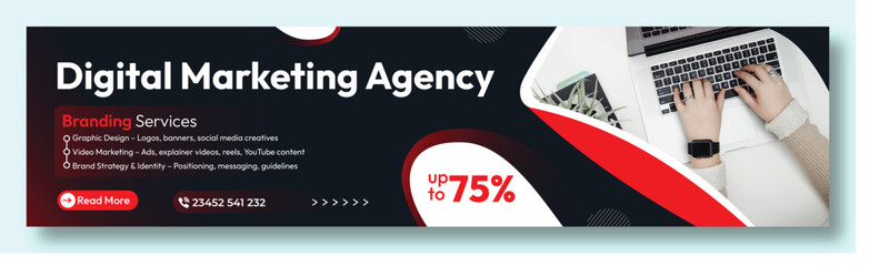 Corporate simple business linkedin profile banner and social media cover design