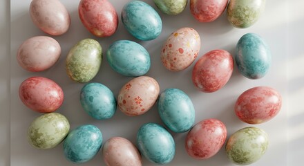 Pastel Easter Eggs Colorful Spring.