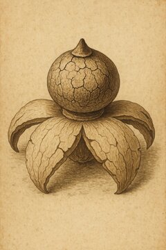 Mature Earthstar with Expanded Outer Peridium