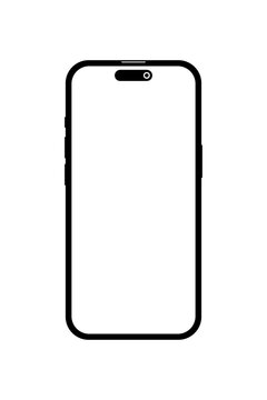 Iphone 16, Iphone Cut Out Template, Brand New Iphone 16 Series Mockup Front View Isolated on Transparent Background Svg and Png