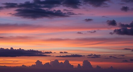 Obraz premium Sunset Sky with Colorful Clouds.