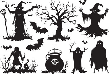 Halloween Spooky Silhouette Bundle