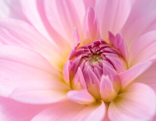 Fototapeta premium Close-up of a delicate pink dahlia