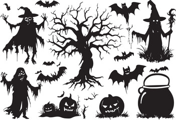 Halloween Spooky Silhouette Bundle