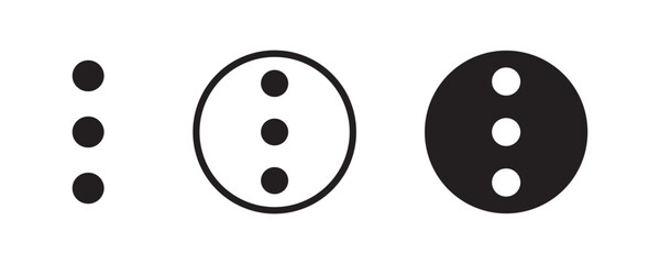 Ellipsis menu icon vector. Three dots sign symbol .