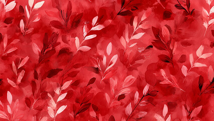 Decorative watercolor autumn leaves artistic background