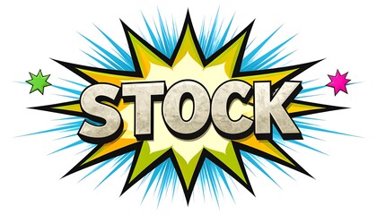 Comic book style word STOCK