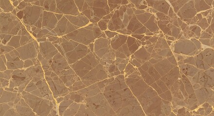 Brown Marble Texture with Gold Veins
