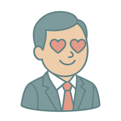 character emotion office worker love vector on white background
Vector character emotion