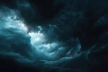 Fototapeta premium Dark, ominous storm clouds