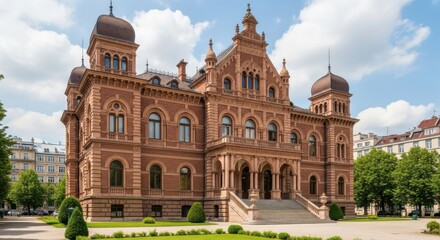 Obraz premium Magnificent Historic Building Grand Architecture Mansion Estate