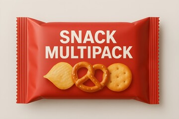 snack multipack flow wrap packaging mockup