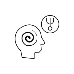 psychology icons. simple line vector