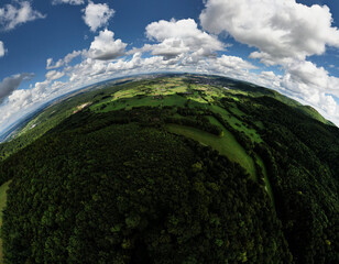 Blick vom Pfullinger Berg auf Pfullingen, Kleinstadt in Baden-Württemberg am Fuß der...