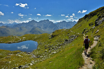 Matschuner Gratweg; Montafon; Vorarlberg; &Ouml;sterreich; Blick zum Hochmaderer; Silvretta;